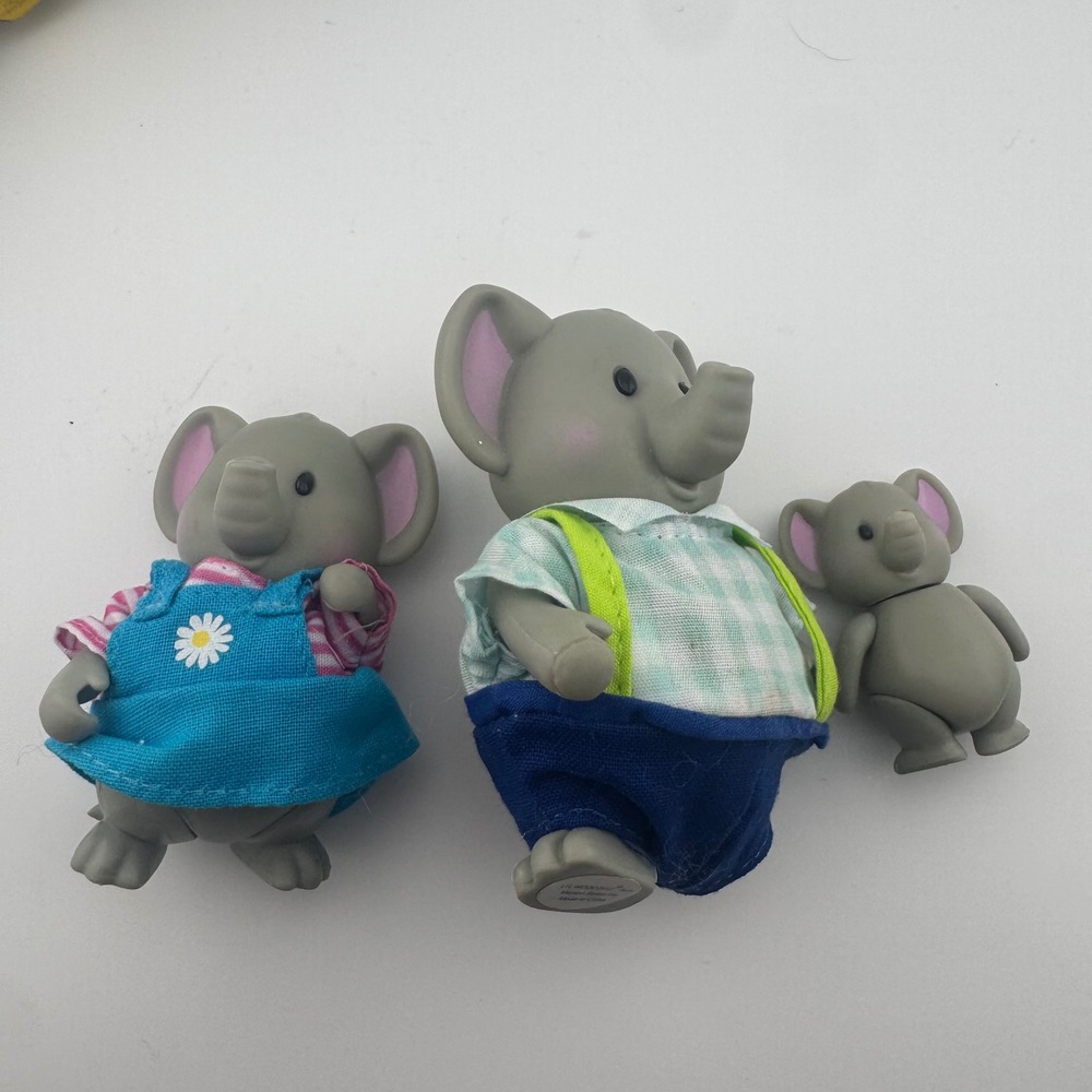Lil Woodzeez Animal Figurine Lot Owls Elephants Frog Bear Cat 10pc - Picture 5 of 8